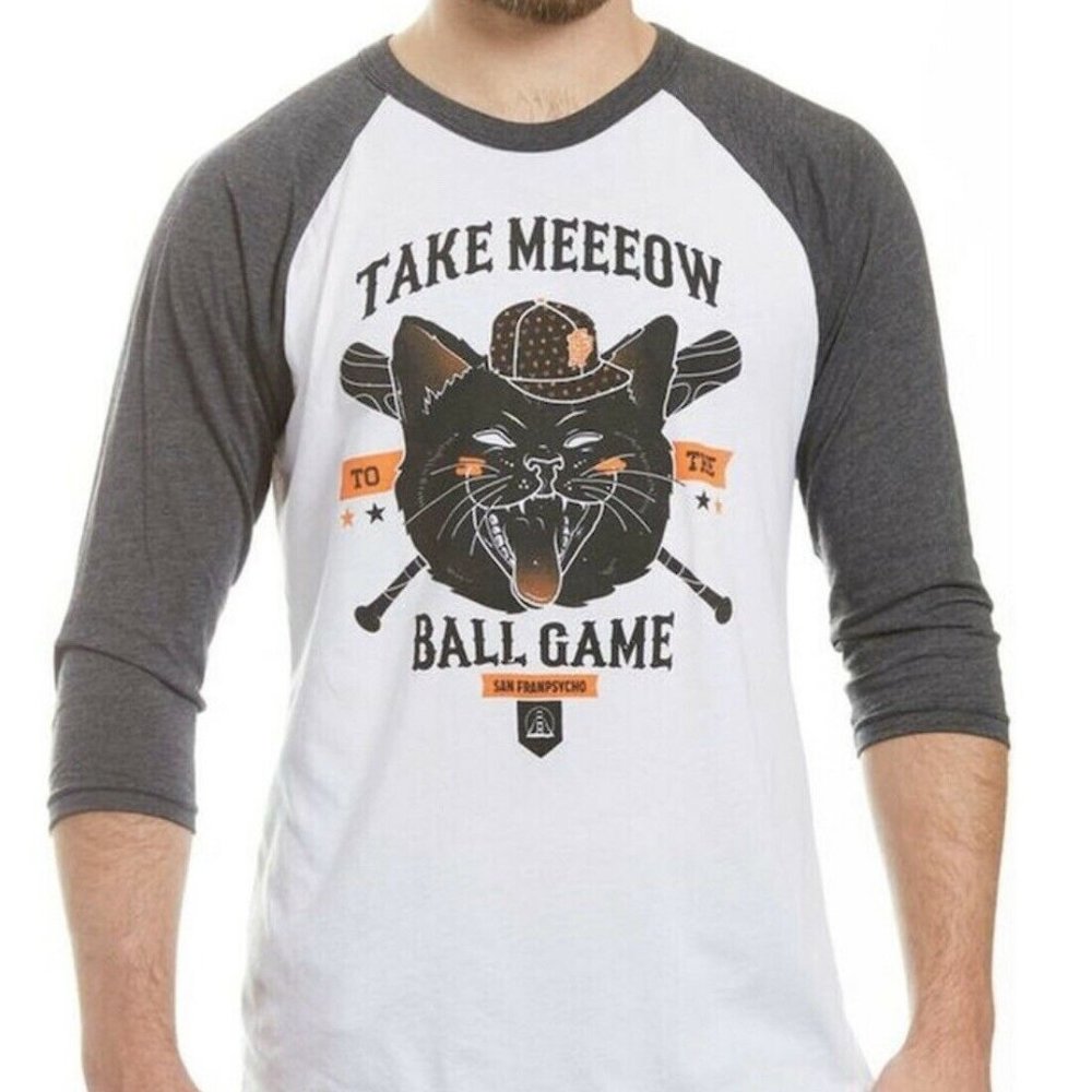 San Francisco Giants Black Cat Baseball Tee